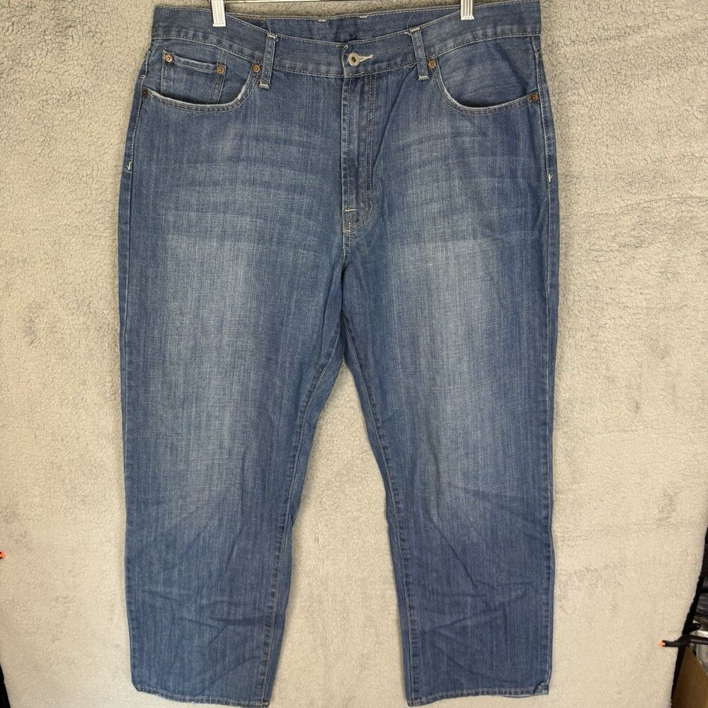 Lucky Brand Jeans Mens 38x31 Blue Denim 181 Bootleg‎ Mid Rise Y2K